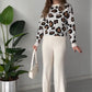 Leopard Knitted Wollen CordSet