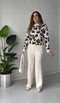 Leopard Knitted Wollen CordSet