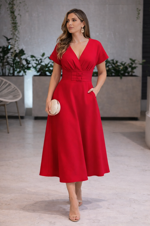 Scarlet Grace Midi Dress