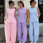 Balloon pants waist coat cordset