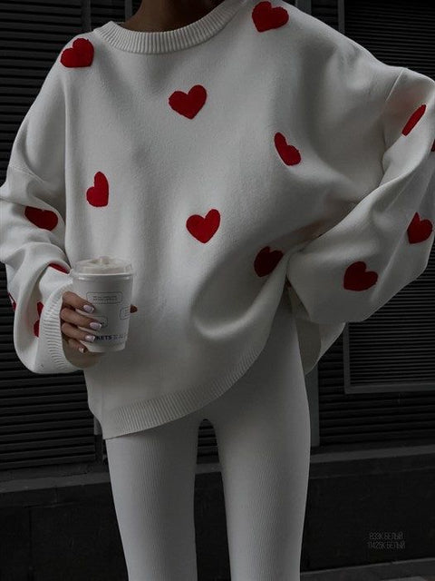 Plush Heart Sweater