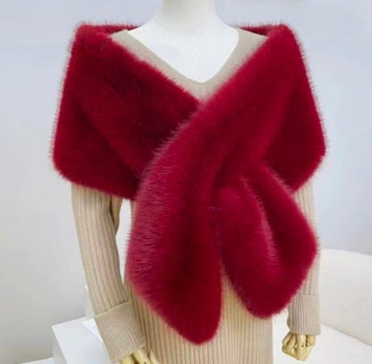 Crimson Elan Fur Wrap