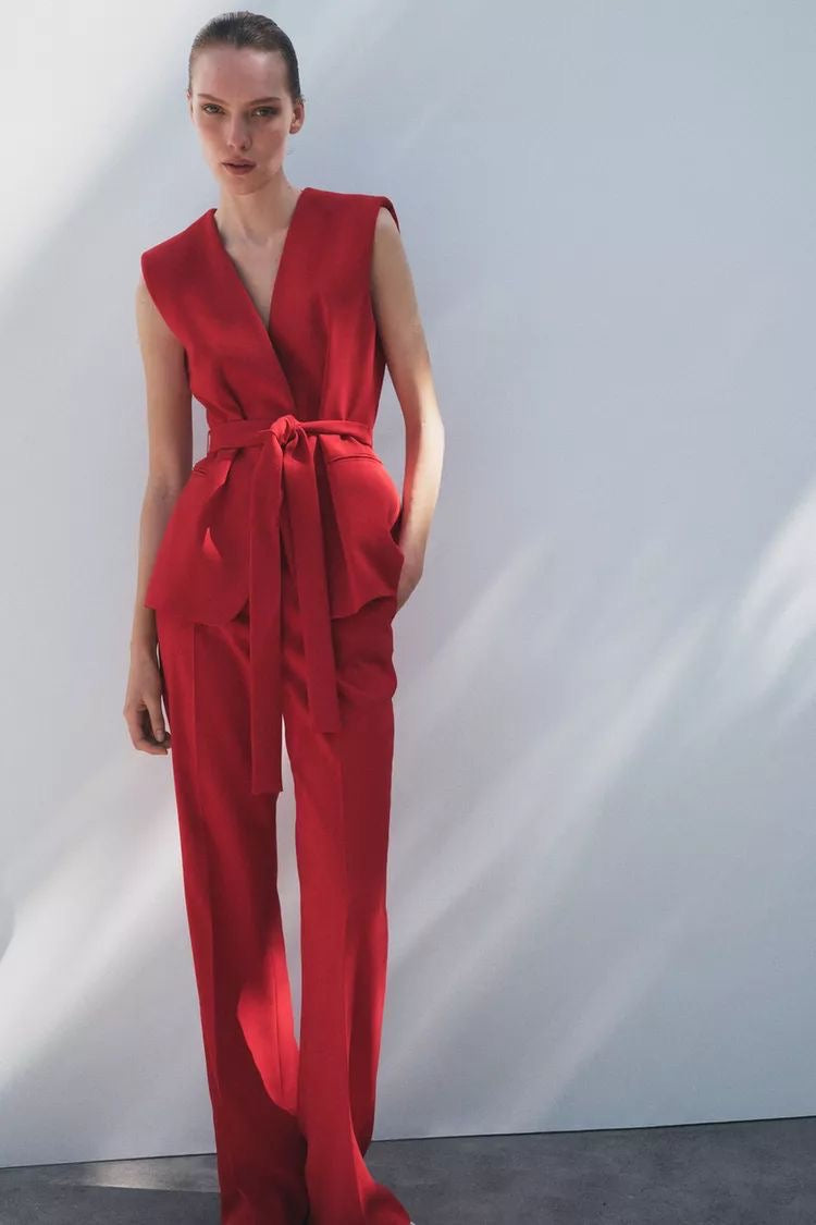 Alala Red Blazer Pant Set