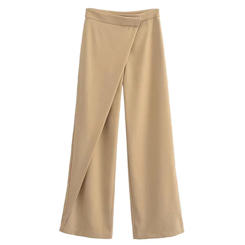 High waist wide leg pants
