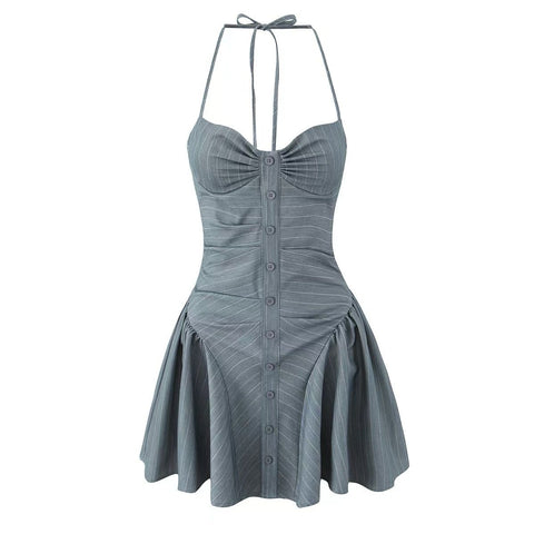 Melody Pinstripe Mini Dress
