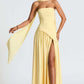 Cocoa Luxe Slit Dress