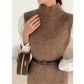 Dazy Sleeveless Long Knit Dres with Belt