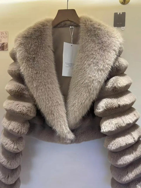 Crystal Luxe Puff Fur Jacket