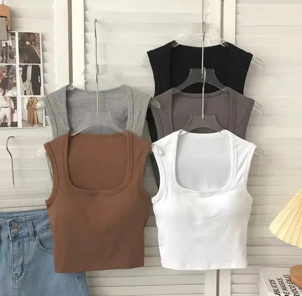Lovito Tank Tops With Inbuilt Bra