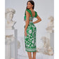 Ruffle Green Floral Swimsuit