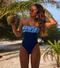 Luna Bloom Luxe Swimsuit with sarong