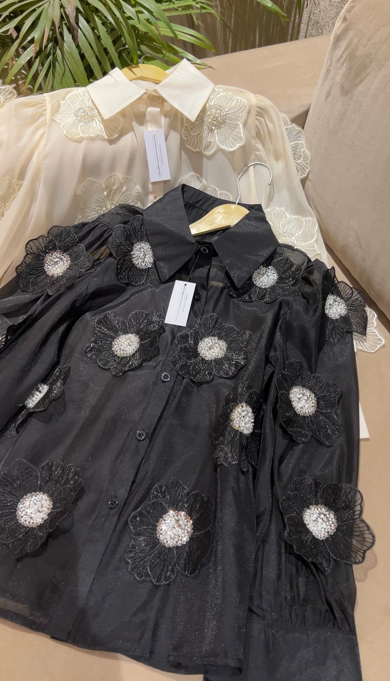 Organza Floral Embriodered Shirt