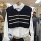 Spring autumn sweater with shirt