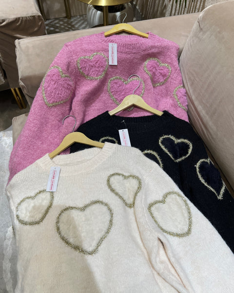 Soft Heart Glam Pullover
