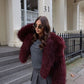 Wine Fur Luxe Jacket