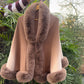 Naira Faux Fur Shawl /Cape