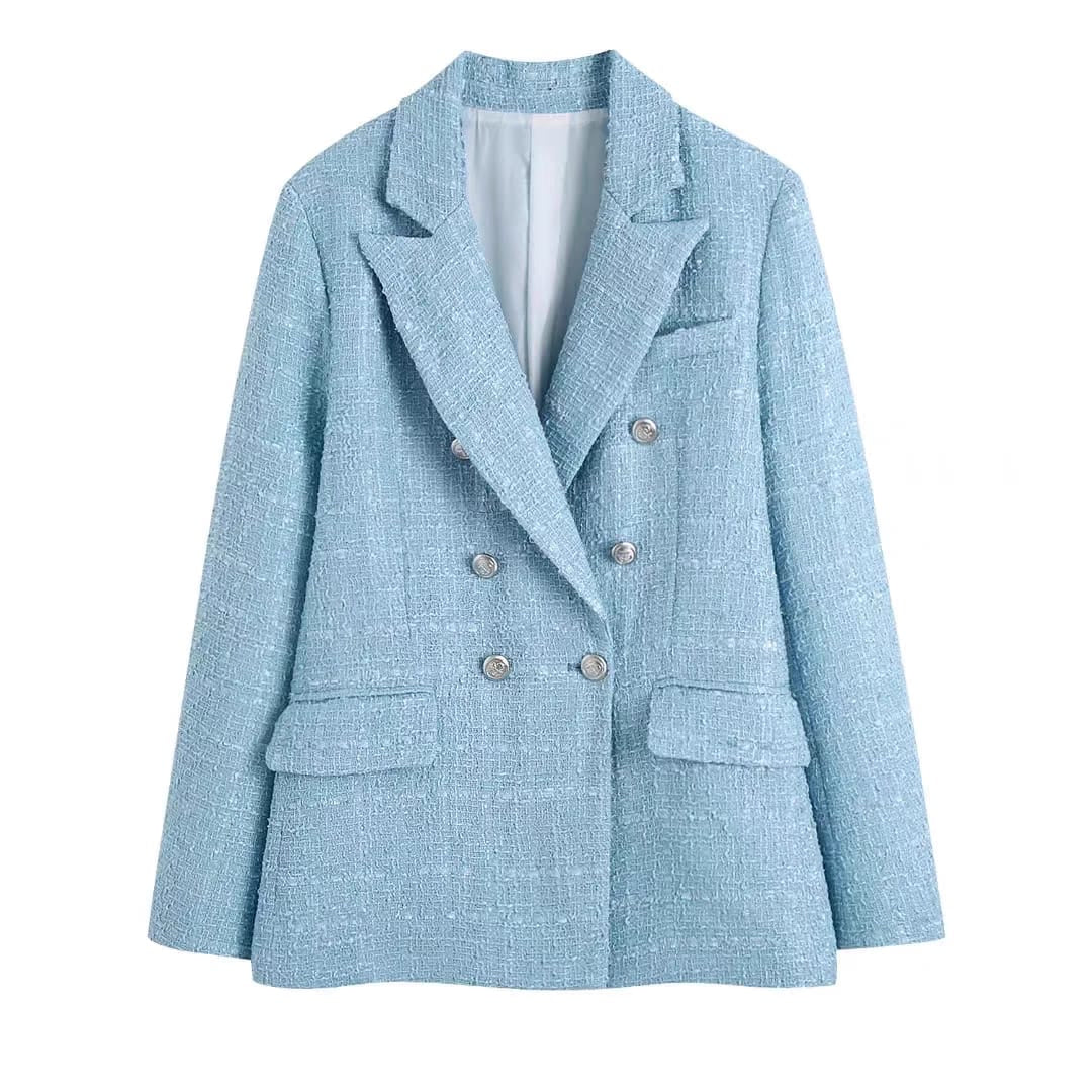 Tweed Blazer Shorts Set