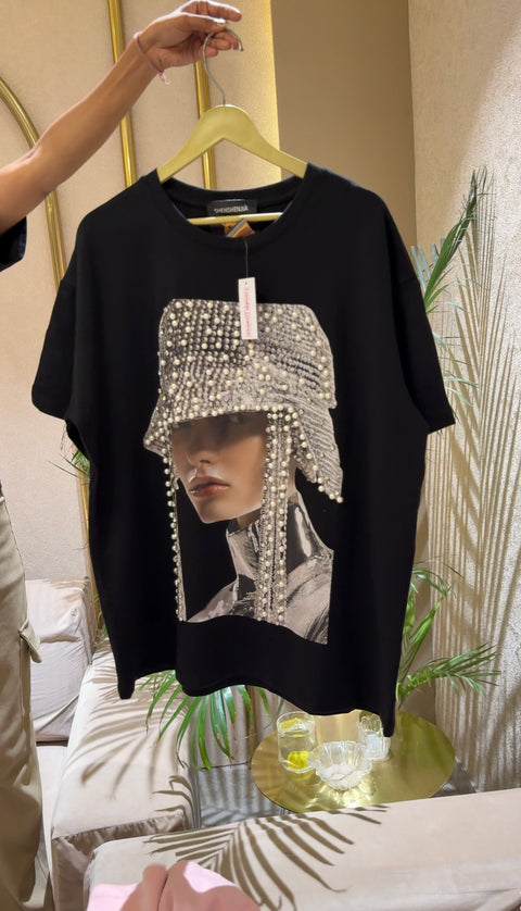 Quikry Pearl Embellish Tshirts