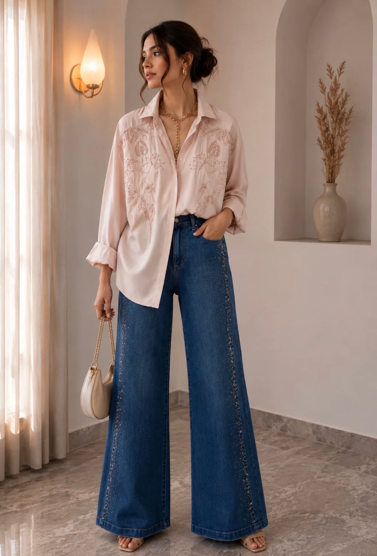 Gresha Embriodery Shirt