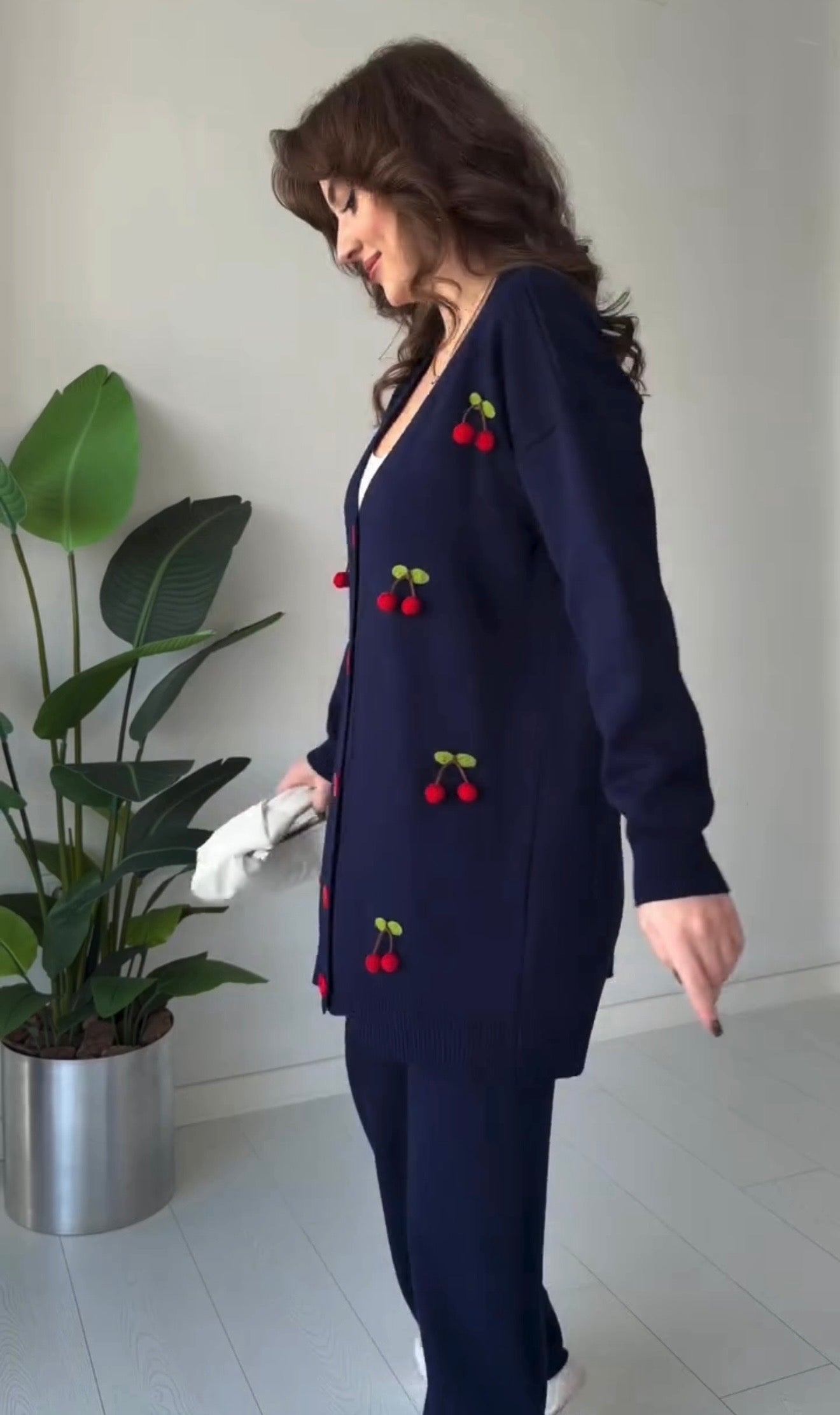 Cherry knitted Warm Cords Set