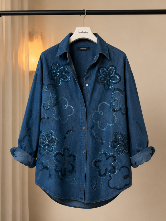 Elica Embellished Denim Shirt