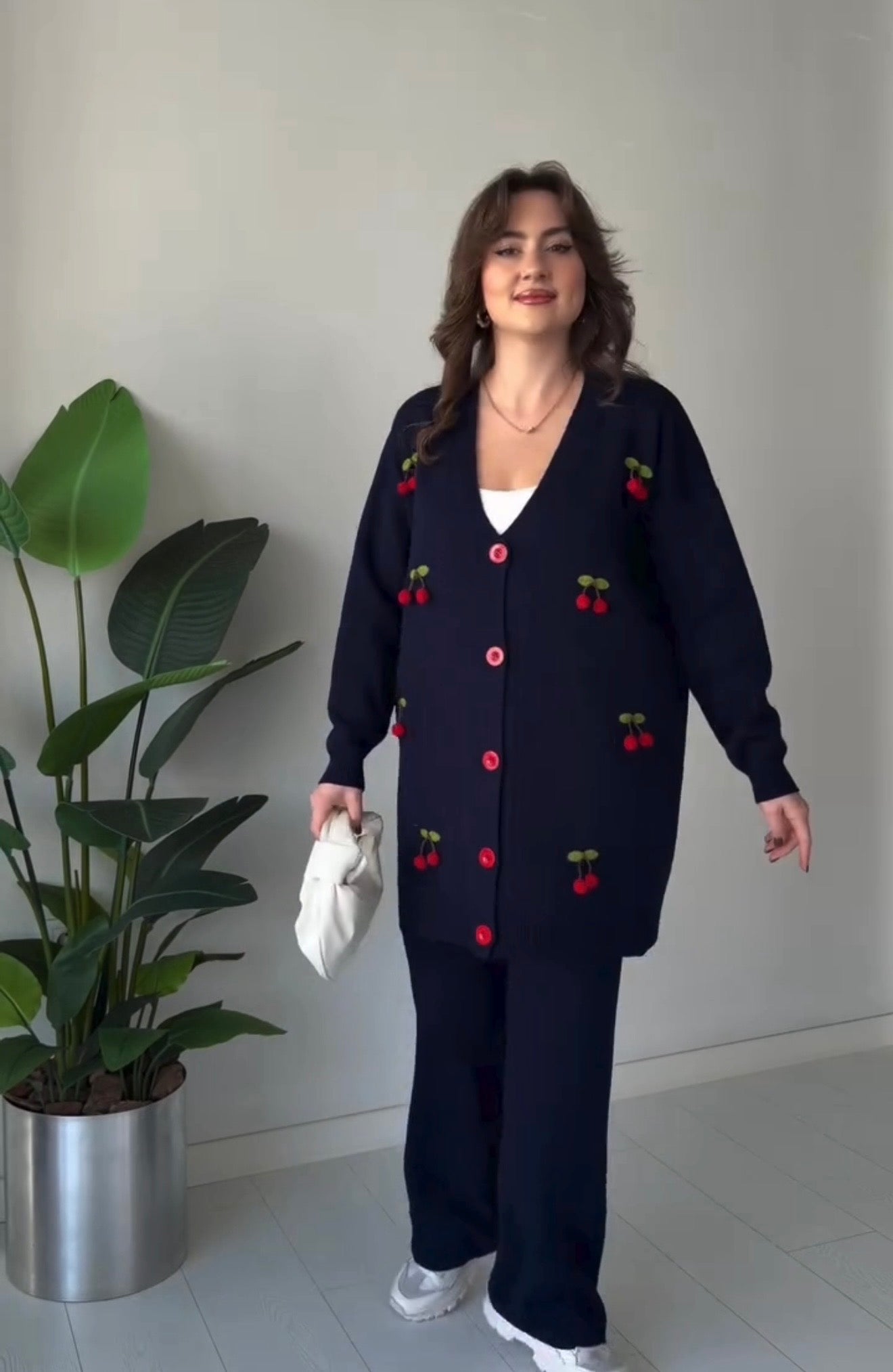Cherry knitted Warm Cords Set