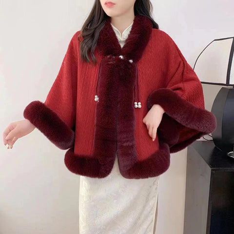 Leo Faux Fur Luxe Cape