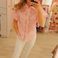 Embriodery Collar Crystal Shirt