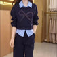 Pre winter bow knit cords set