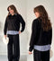 Stripe collar luxe cordset