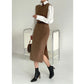 Dazy Sleeveless Long Knit Dres with Belt