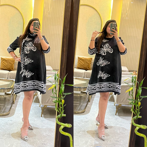 Butterly Pleated Dress
