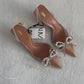 Zar pearl bow heels