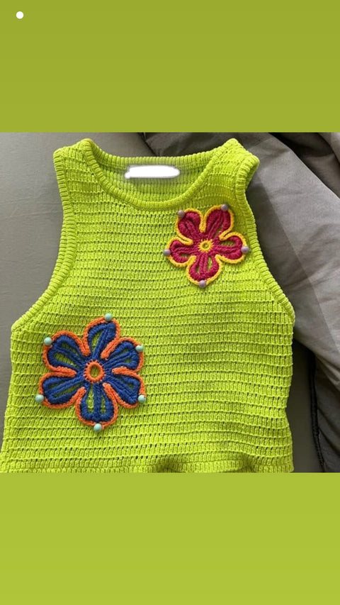Crochet Knit Top