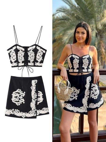Celia Embriodery Two Pc Set