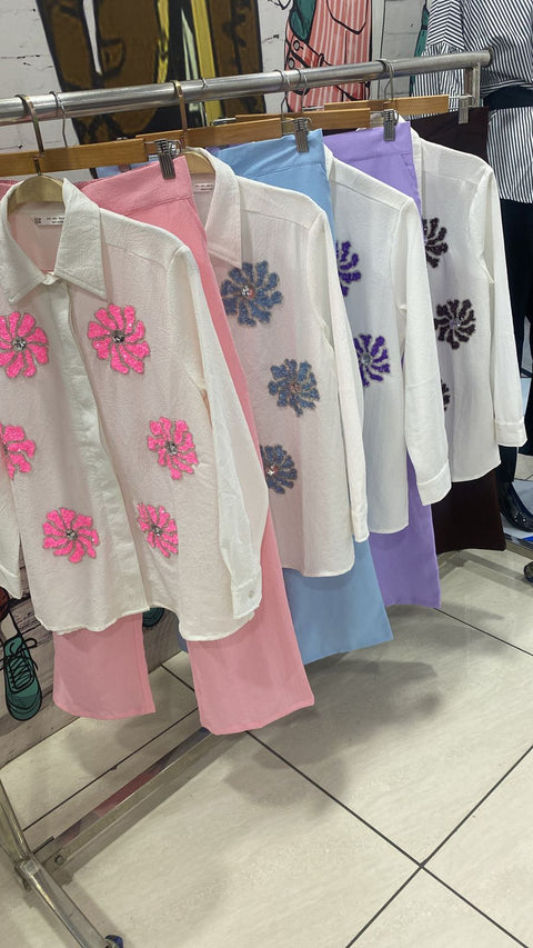 Flower Embellished Cords
