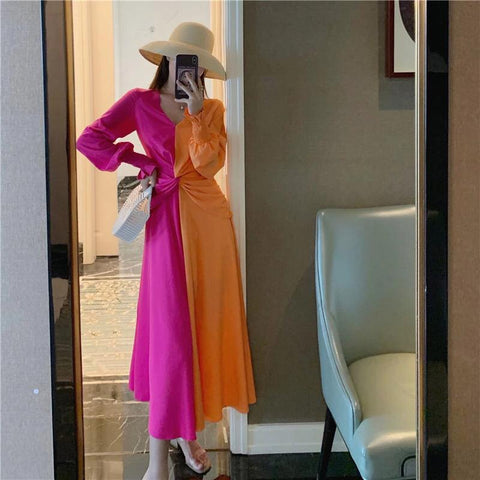 Colour Block Maxi Dress