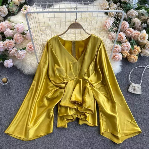 Metallic Kaftan Top