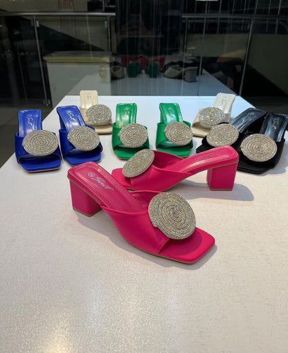 Swarosvki Rope Block Heels