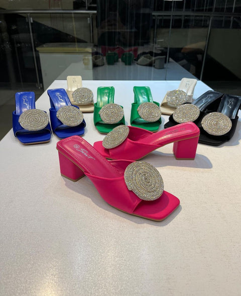 Swarosvki Rope Block Heels