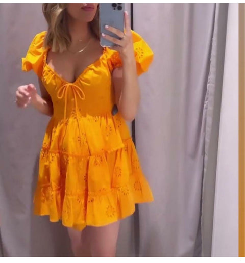 Stephy Cutwork Dress