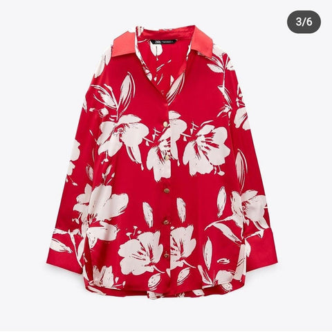 Floral Satin Shirt