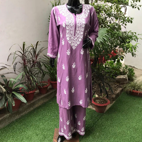Cotton kurti plazzo sets