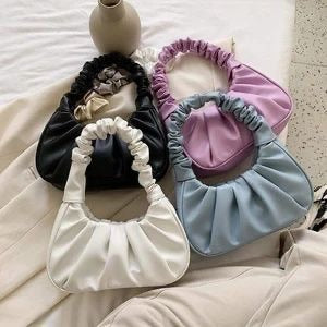 Pleated Leather Tote  Bag