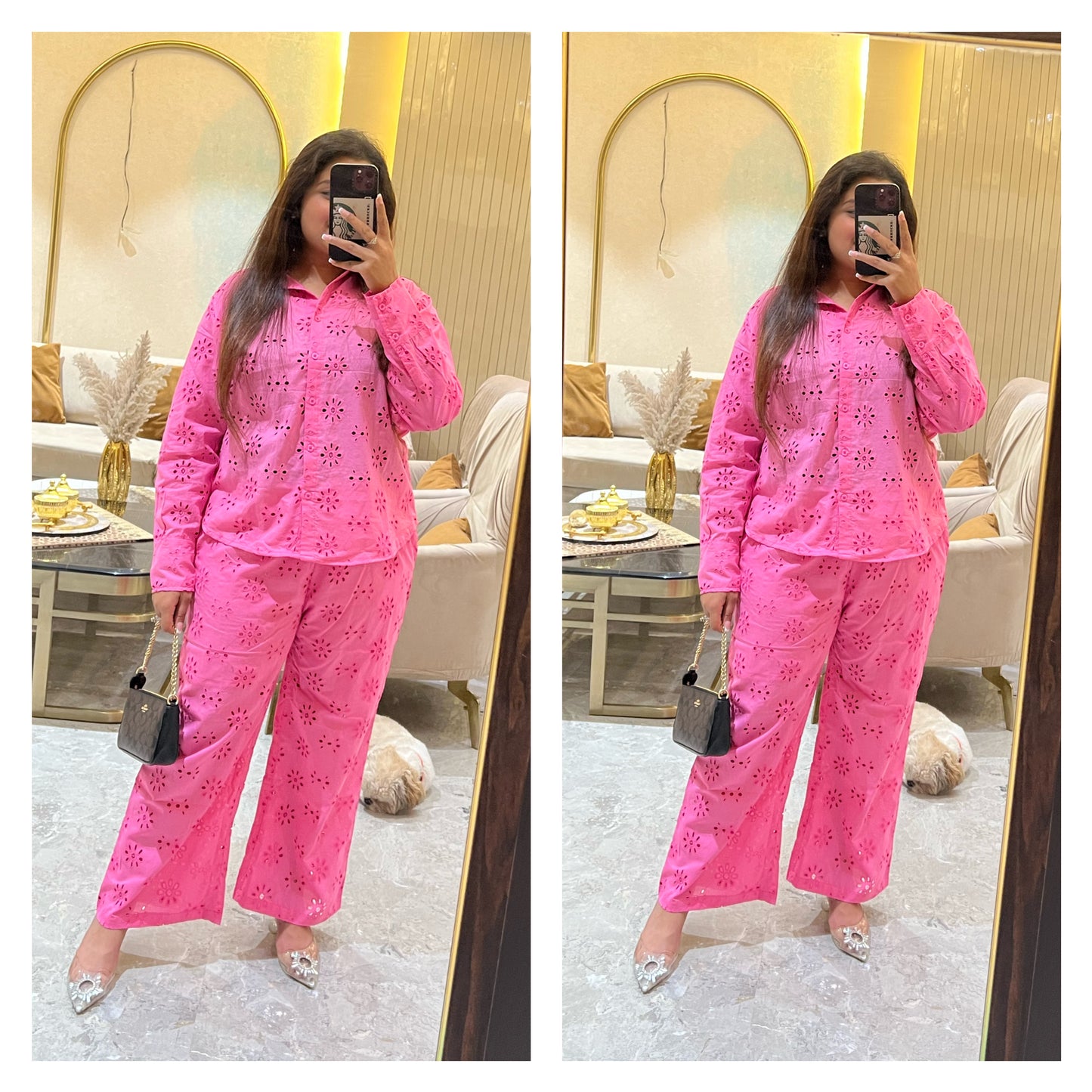 Cotton Cutwork Cords Set