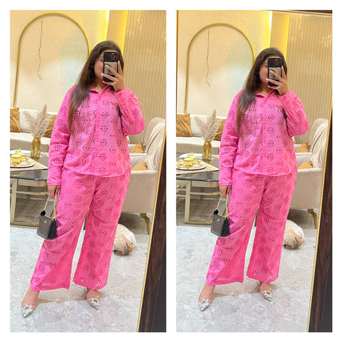 Cotton Cutwork Cords Set