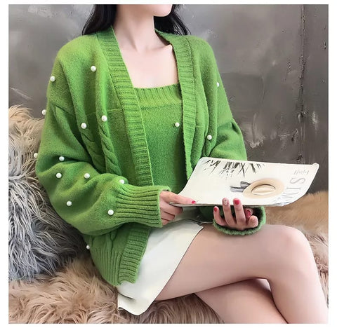 Pearl knitwear two pc set