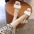 Braided Cushion Transparent Heels