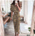 Printed Drape Dress