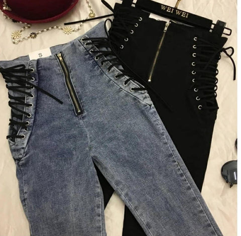 Buckle Up Denim Pants